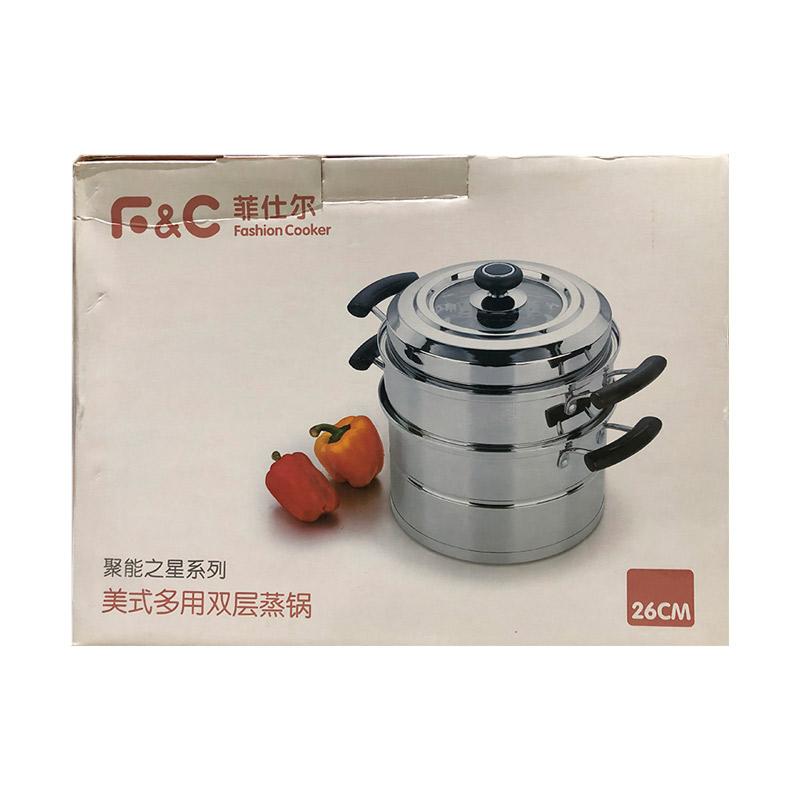 Jual R & C Steamer Stainless Steel Panci Kukus 2 Susun [26