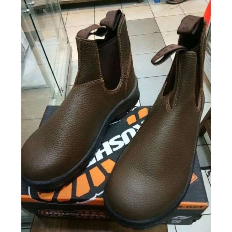 Jual Jual Sepatu Safety Shoes Krushers Nrevada Black/Brown di Seller Bena Store Wanajaya, Kab