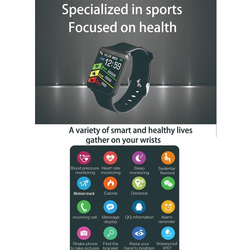 Jual Fs - Best F1 Color Screen Fitness Tracker Step Counter Activity ...