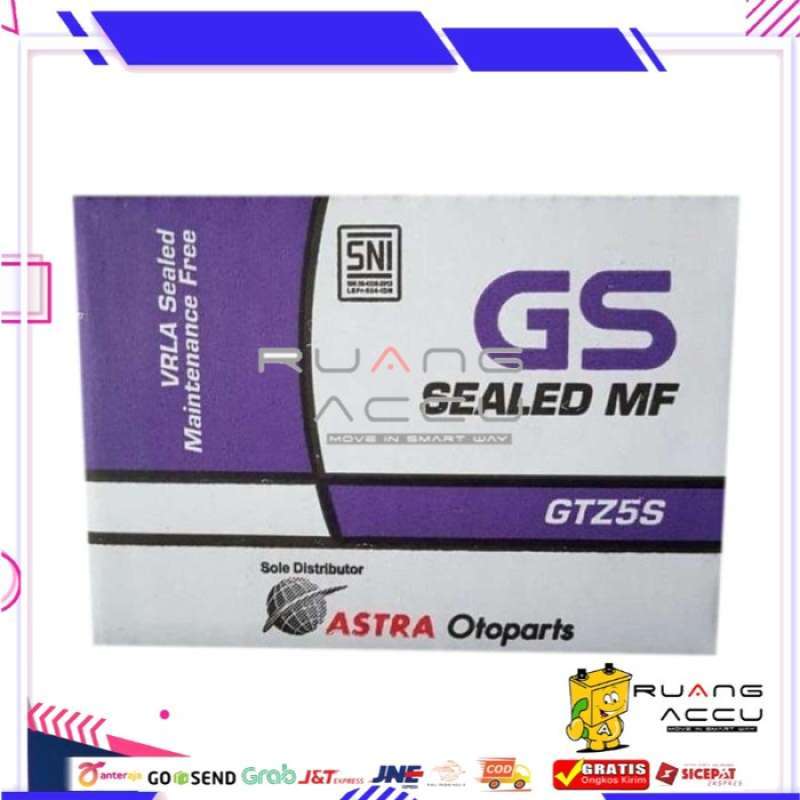 Promo Accu/Aki Motor Kering GS Astra GTZ5S untuk motor Beat, Vario 110