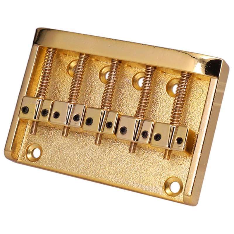 Promo 5 String Bass Bridge Golden for Electric Bass Replacement Parts