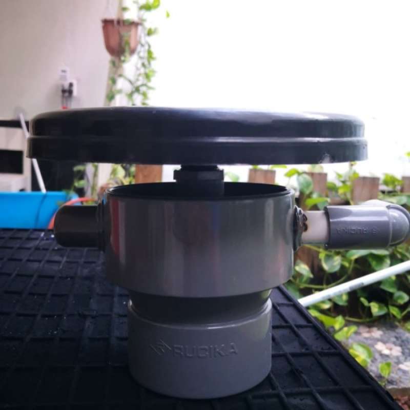 Jual Bottom Drain 4x2inch + Air Diffuser 20cm Bottom Drain Kolam Koi