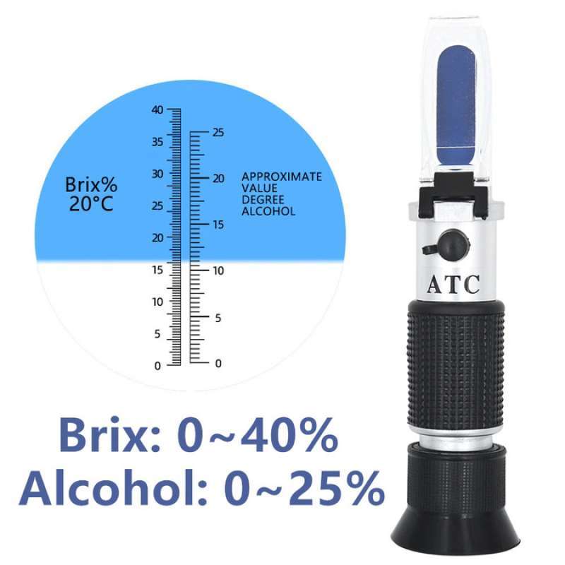 Jual ALCOHOL SUGAR WINE CONCENTRATION REFRACTOMETER DENSITOMETER BRIX ...