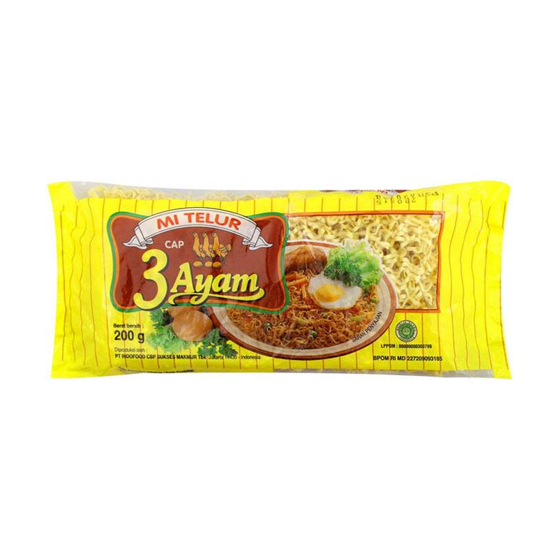 Jual Cap 3 Ayam Mie Telor Kuning 200g Terbaru Juni 2021 | Blibli