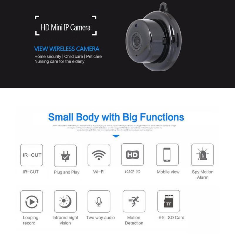 Jual Best V380 HD 720P Mini IP Wifi Nirkabel P2P Night Vision ...