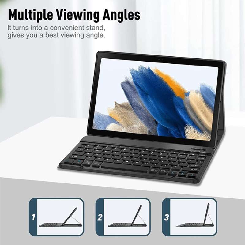 Promo Samsung Galaxy Tab A8 10.5 in 2021 2022 Bluetooth Keyboard Case