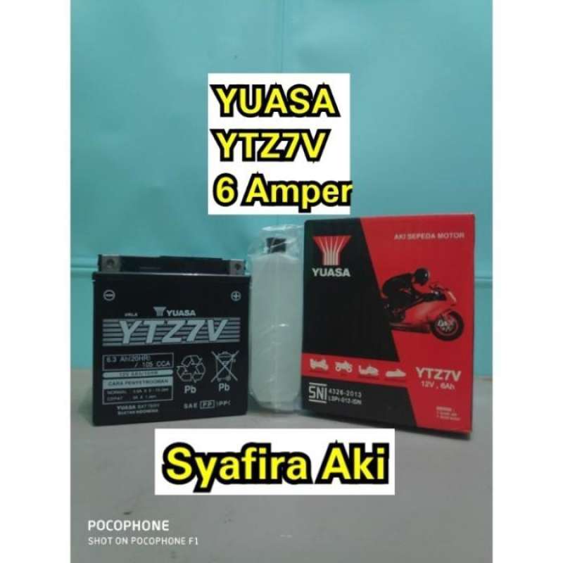 Jual aki motor nmax aerox lexi yuasa ytz7v gtz7v 12v 6ah di Seller