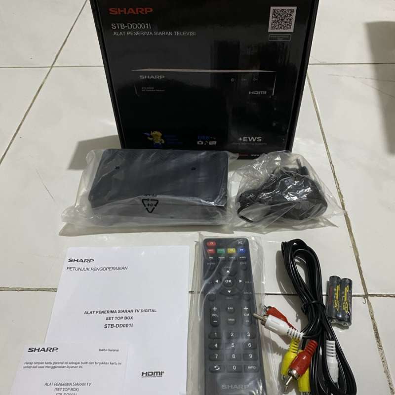 Jual SET TOP BOX SHARP STB DVB T2 RECEIVER DD001I ALAT CONVERTER SIARAN
