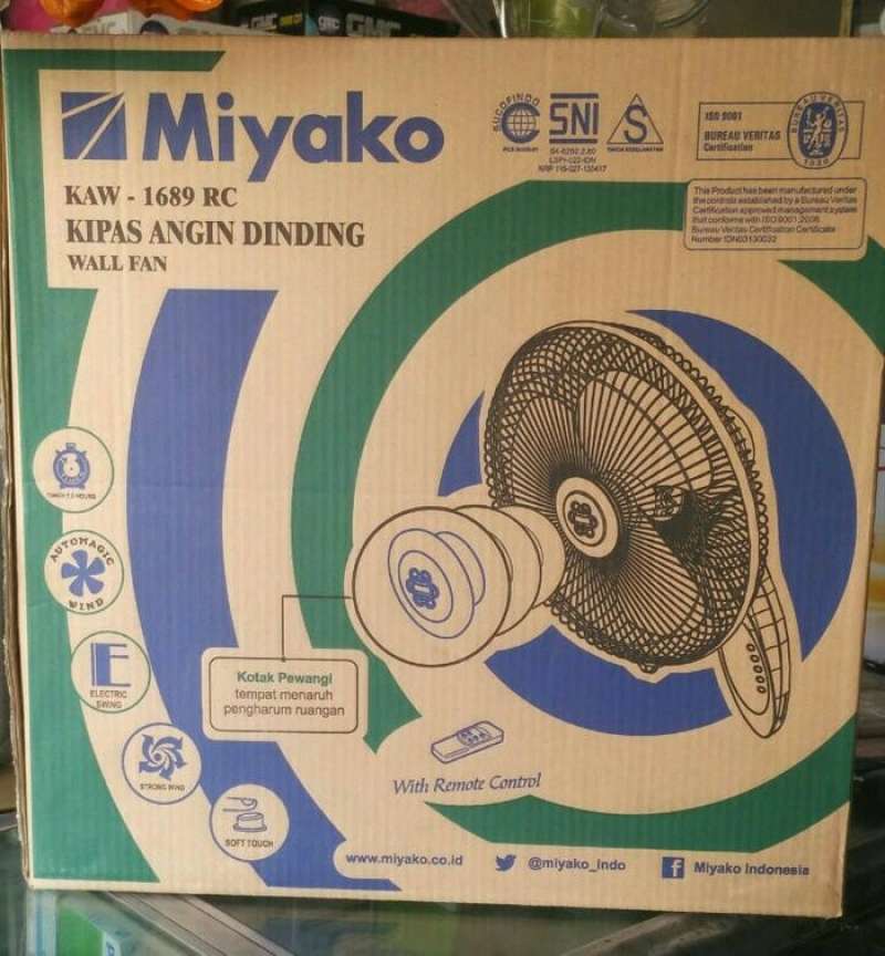 Jual Kipas Angin Dinding Miyako 1689Rc Dengan Remote di Seller Halers