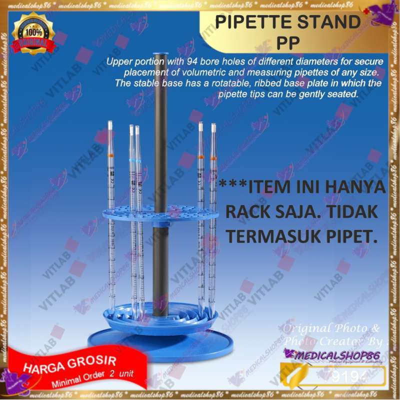 Jual PIPETTE STAND / PIPETTE RACK / Rak Pipet, PP. VITLAB di Seller