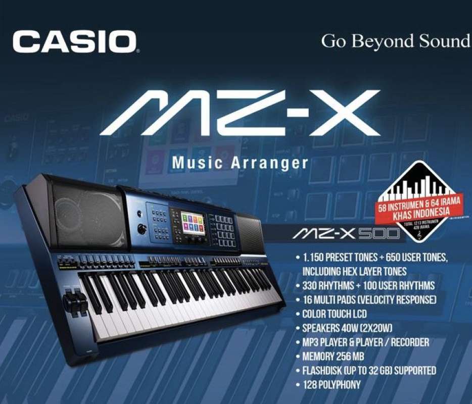 Jual Casio Mzx500 / Mzx500 / Mzx 500 Music Arranger Touchscreen