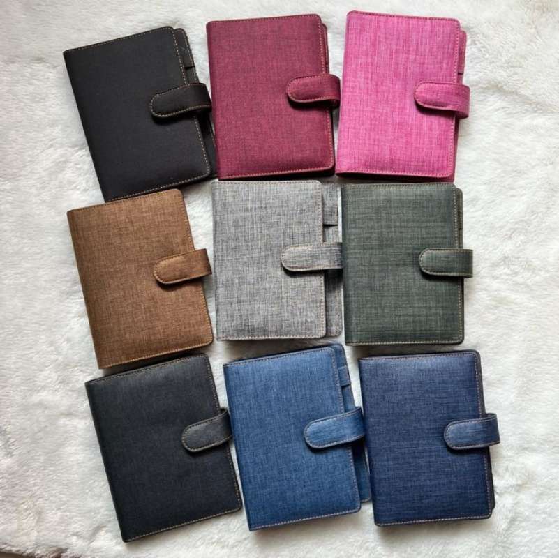 Jual Binder Bahan Jeans Ukuran A6 (6 ring) 9 Warna Pilihan di Seller