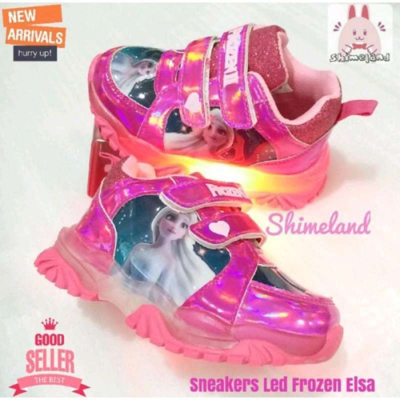 Jual Sepatu Led Frozen 2 Sneakers Anak Perempuan Shoes Terbaru di