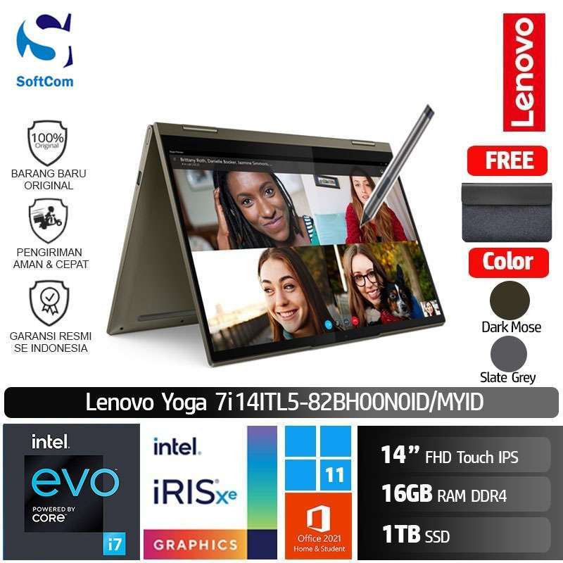 Promo Lenovo Yoga 7i 14ITL5 N0ID MYID Laptop 2 in 1 [Core i71165G7 EVO