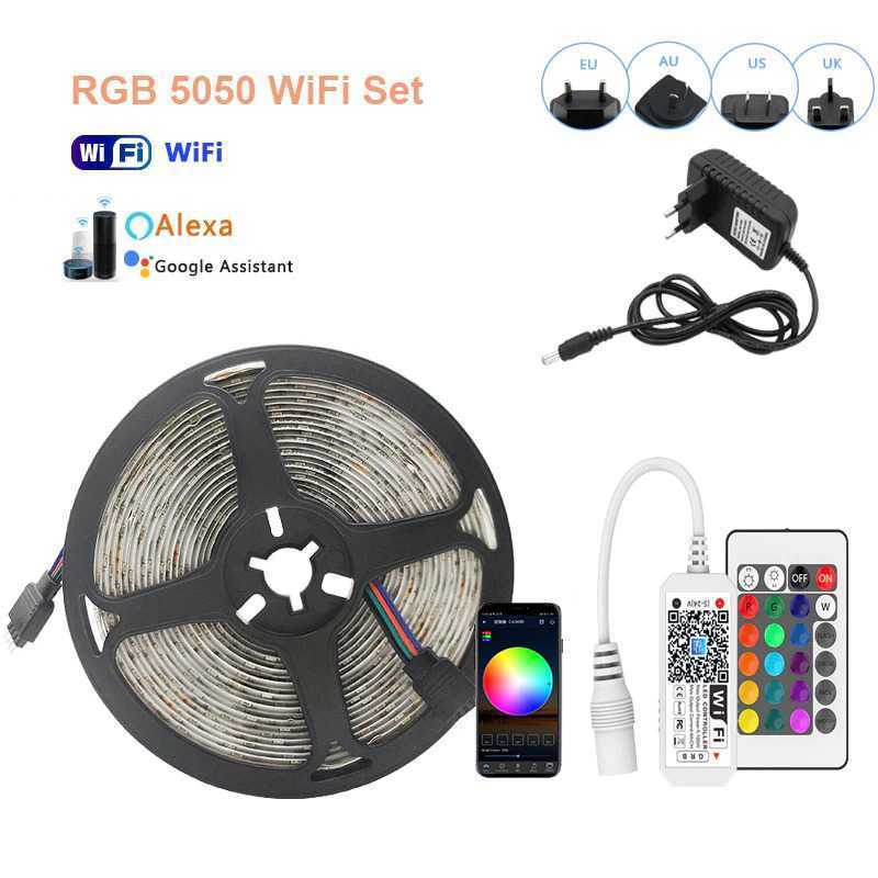 Jual GST GBKOF RGB LED Strip 5050 90 LED 5 Meter WiFi Remote GB301