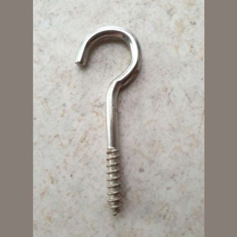 Kait Centelan Gantungan Kandang Burung Sekrup Besi Ulir Panjang 4