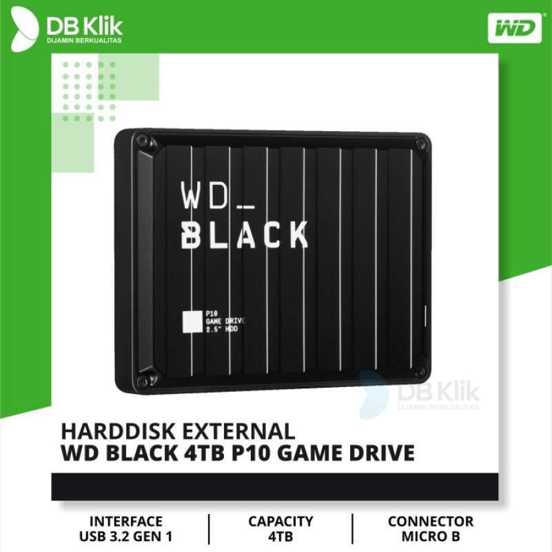 Promo Harddisk External Wd Black 4Tb P10 Game Drive Hdd Wd Black P10