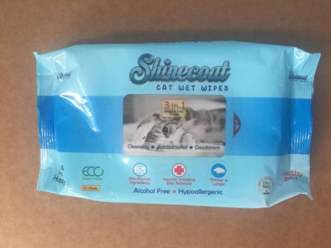 Jual ShinyCoat Cat Wet Wipes Tisu Basah Isi 50 lbr di Seller Bora