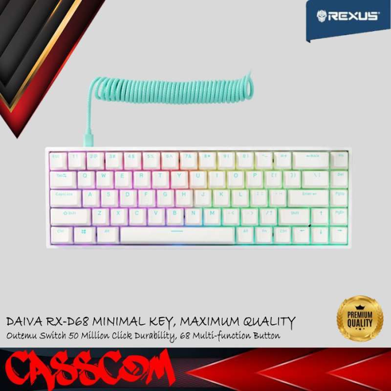 Jual Rexus Keyboard Gaming Mechanical Daiva RX-D68SF South Facing di ...