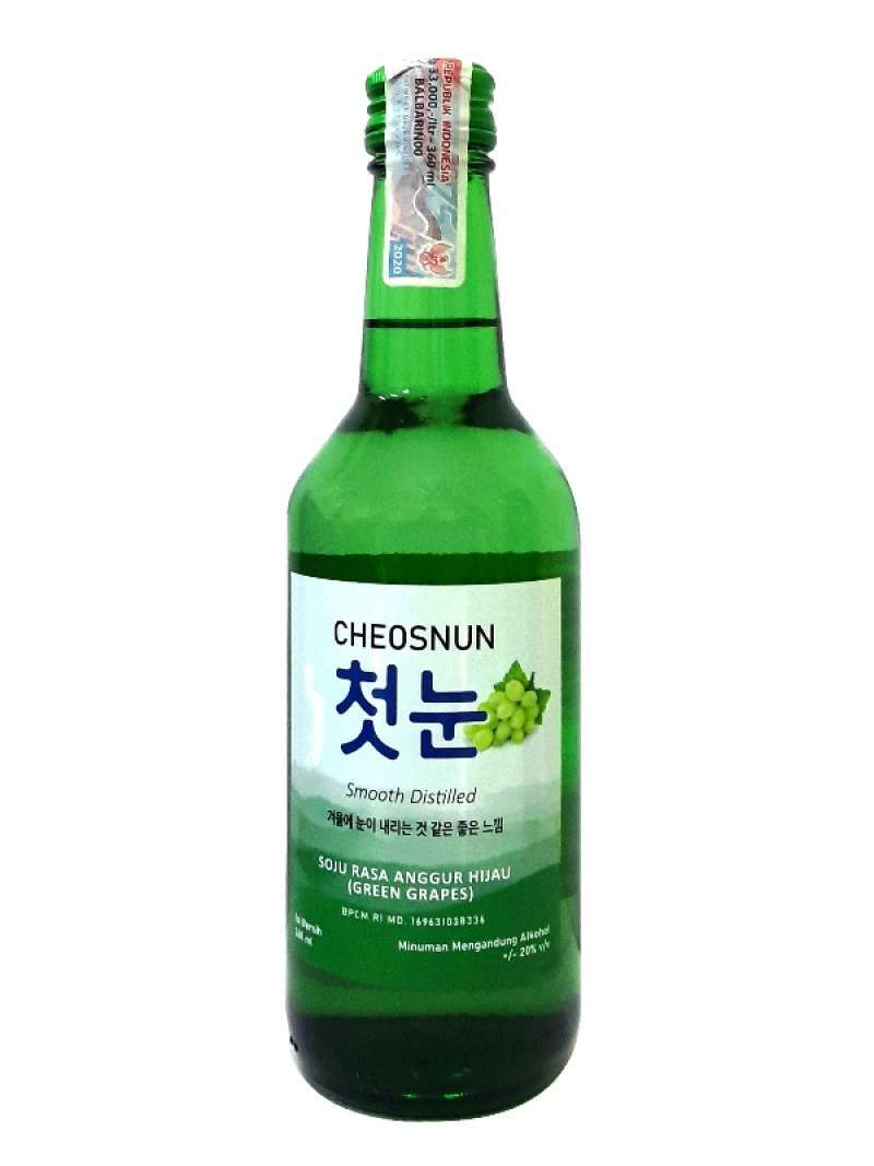 Jual Soju Cheosnun Green Grapes 360ml Botol Di Seller Swalayan Maju