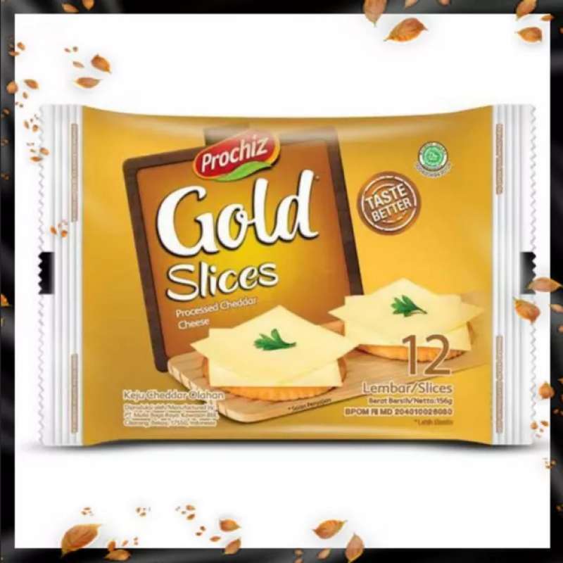 Promo 156gr Prochiz Gold Slices Processed Cheddar Cheese Slice Lembar Keju Cedar Olahan Halal