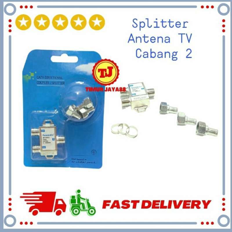 Jual Splitter Antena TV 2 Way Spliter 2 Cabang Paralel TV 2 Out 1 In ...