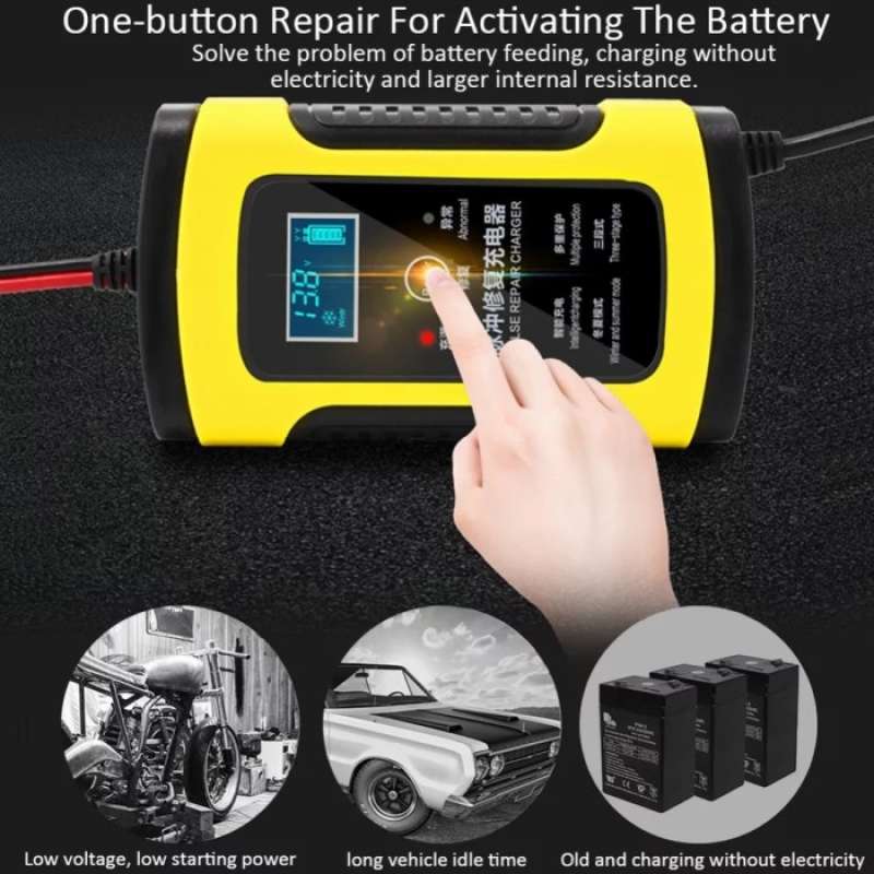 Jual Taffware Venus Intelligent CAS Battery Charger Aki Mobil 12V6A