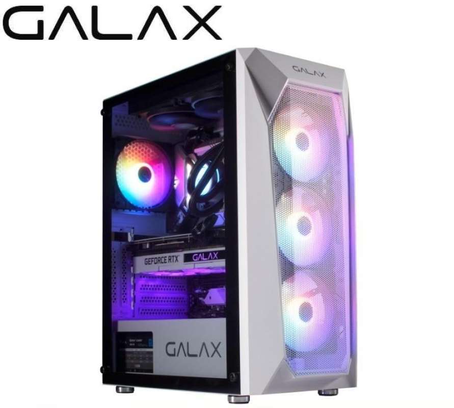 Jual GALAX REVOLUTION 05 WHITE GAMING ATX CASE FREE 4PCS RGB FAN ...