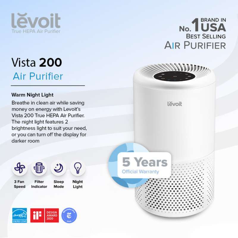 Promo Levoit Air Purifier HEPA Filter Vista 200 Pembersih Udara Diskon
