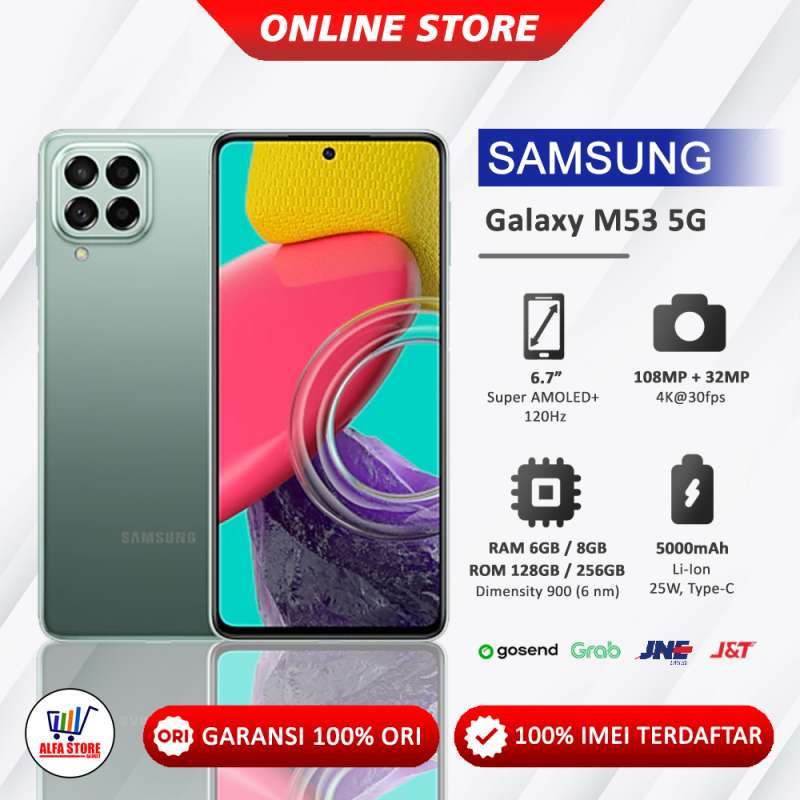 Jual Samsung Galaxy M53 5G 8/256 - Resmi SEIN di Seller Alfastore ...