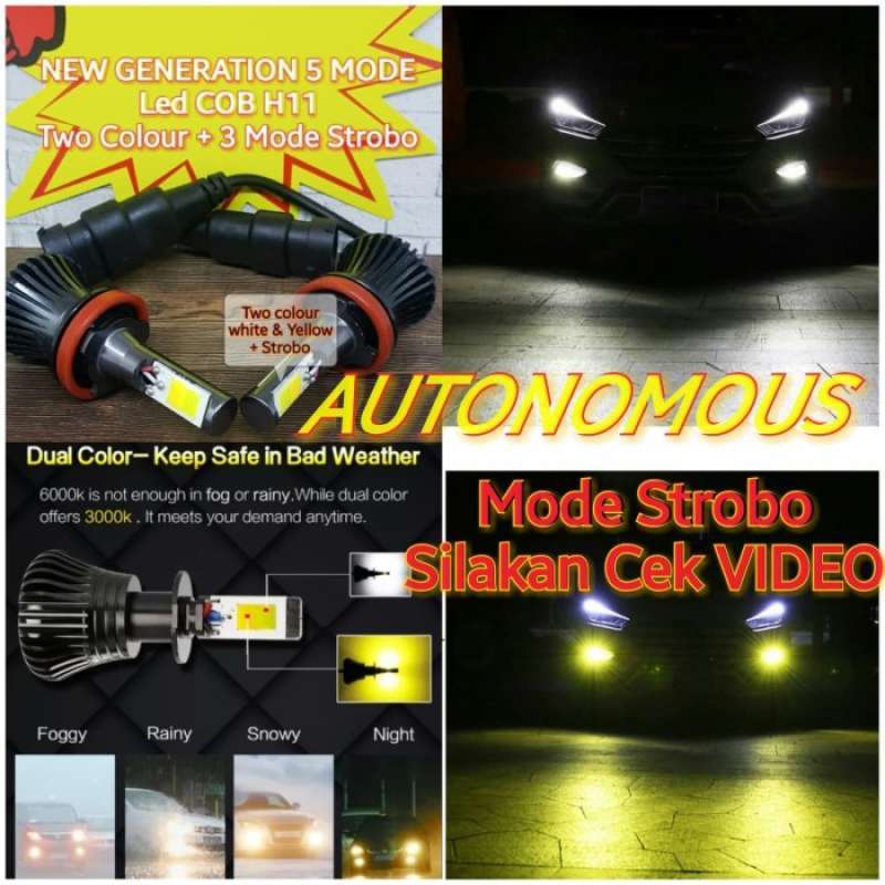 Promo Lampu led h11 h8 h16 foglamp mobil dua warna / two colour 2 warna