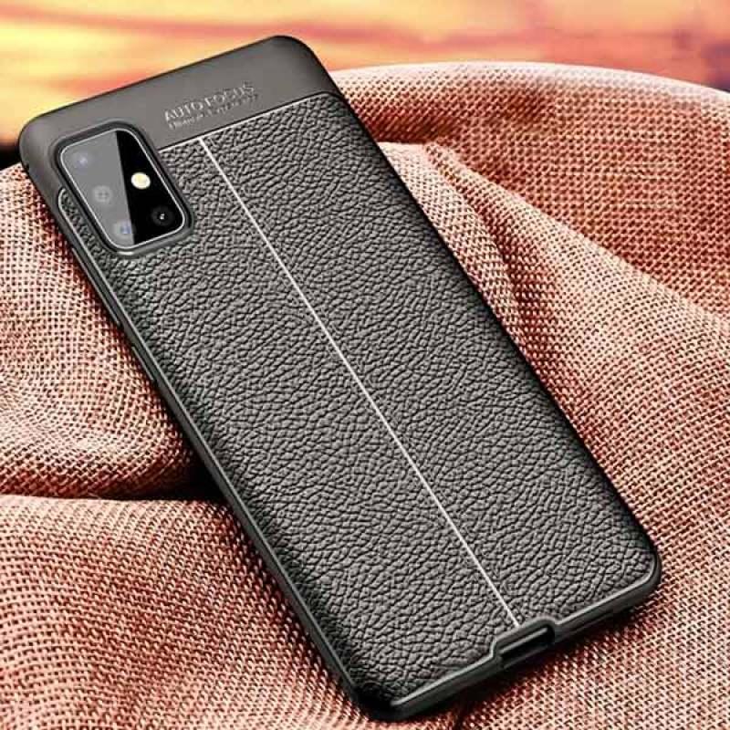 Jual Case Samsung A71 Autofocus Leather Premium Softcase