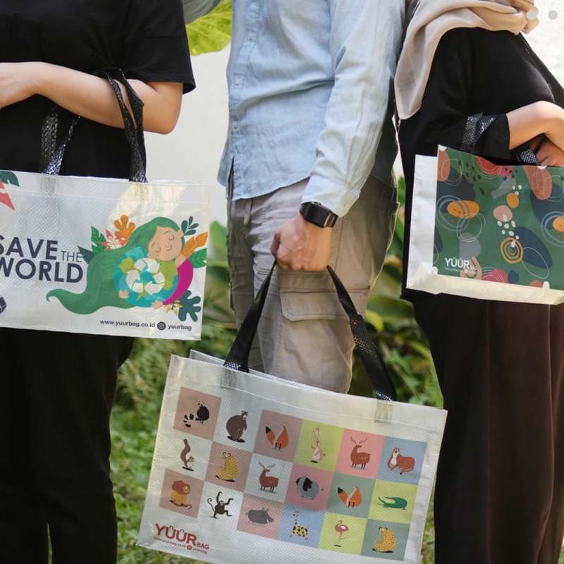 Jual Shopping Bag / Tas Belanja Ramah Lingkungan Mix Random (ramah