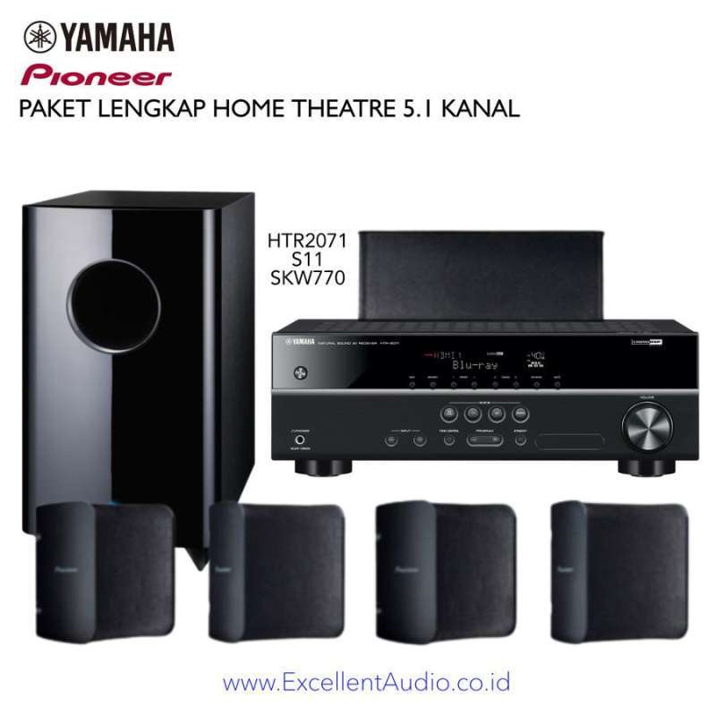 Jual Paket Home theatre 5.1 kanal Yamaha HTR2071 Pioneer SHS100 Dolby