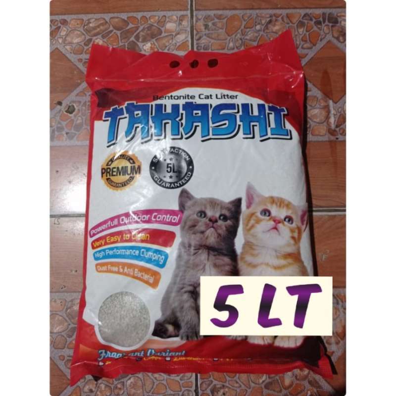 Promo Takashi Lemon 5L Pasir Bentonite Gumpal Wangi Kucing Cat Sand Litter Lavender Diskon 54
