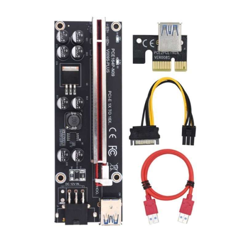 Jual RR VER009S PLUS Riser Card PCI-E Riser Card Adapter 6 Pin USB3.0 ...