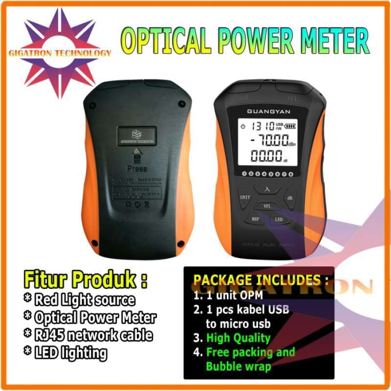 Jual OPM 3 In 1 Optical Power Meter VFL RJ45 Tester New Model Mini OPM