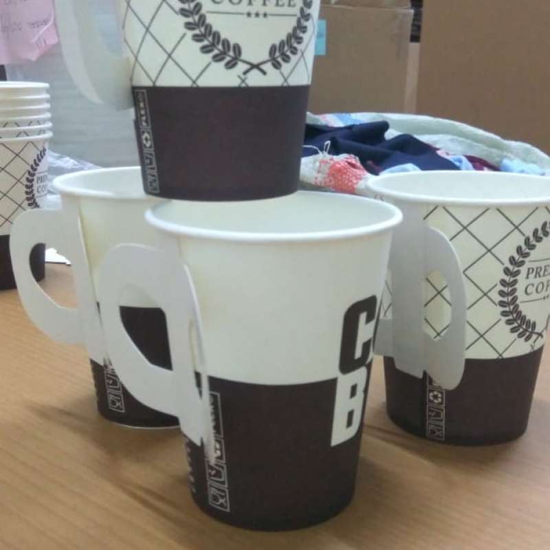 Jual Paper Cup Gagang 9 Oz / Gelas Kertas / Gelas Teh / Gelas Kopi ...