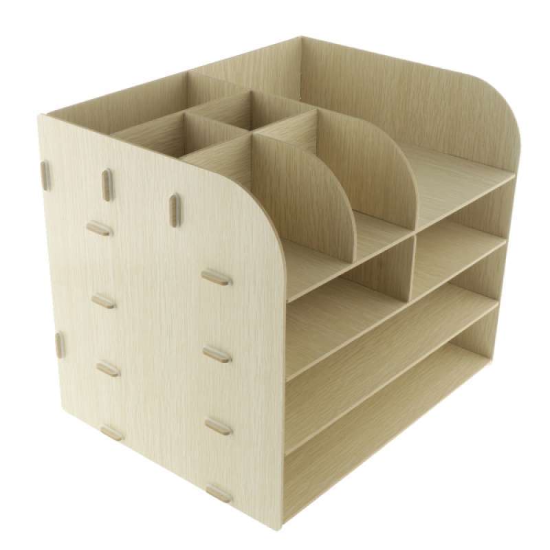 Promo Wood Desktop Organizer Letter Tray File Mail Sorter Diskon 33 di