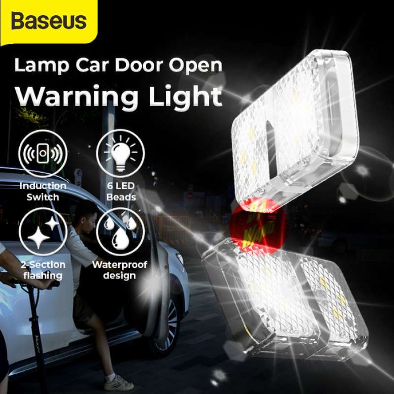 Promo Baseus Lamp Car Door Open Warning Light Lampu Sos Buka Pintu