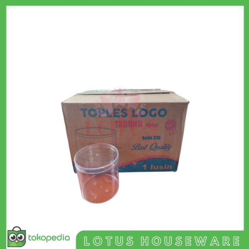 Promo Toples Logo Tabung 500 Gram No.315 / Toples Tabung Mika Diskon 23