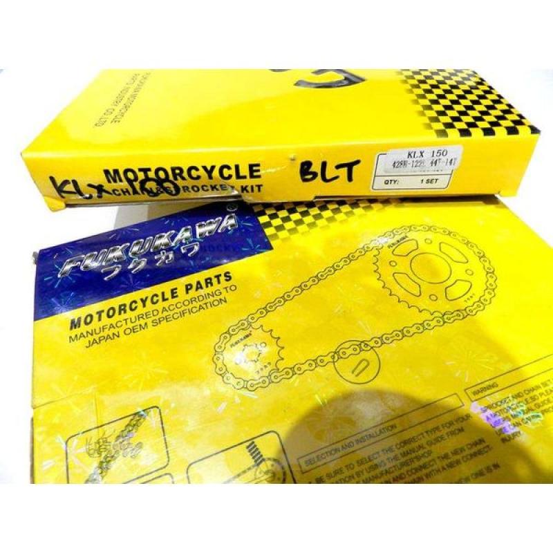 Jual Gear Set Kawasaki KLX 150 Fukukawa Paket Girset Depan Belakang di
