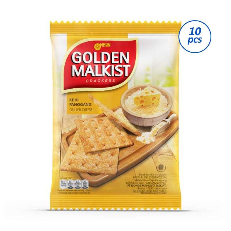 Jual Nissin Golden Malkist Grilled Cheese Crackers [10 x 16 g] di