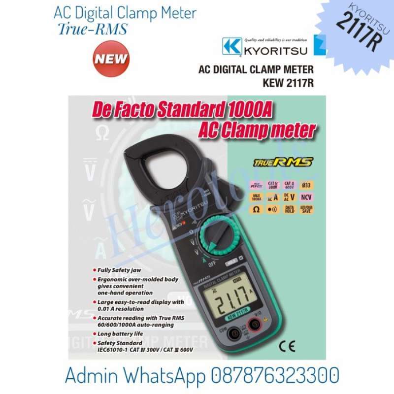 Jual Kyoritsu 2117r Clamp Meter 1000a Ac True-rms Di Seller Umar Store ...