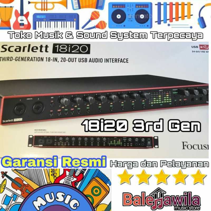 Promo Focusrite Scarlett 18i20 18i 20 3rd Gen ORIGINAL Focusrite