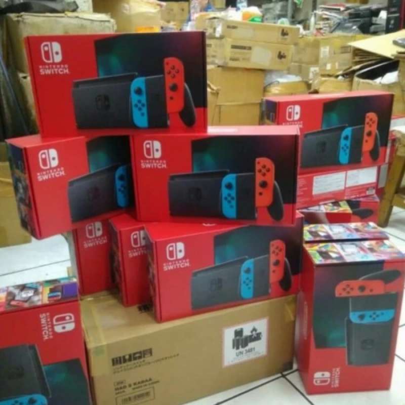 Promo Nintendo Switch V2 / Gen2 HAC 001 CFW FUL GAMES 256GB NEON BLUE