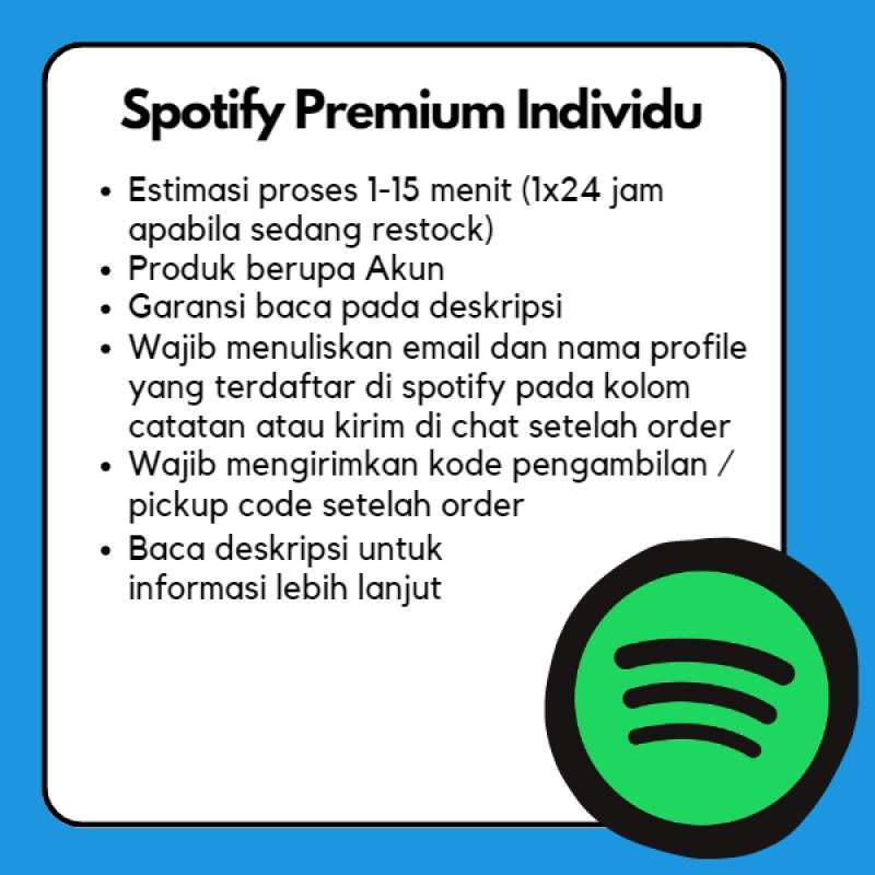 Jual Spotify Premium IndividuPlan 3 Bulan [AKUN REG INDO] di