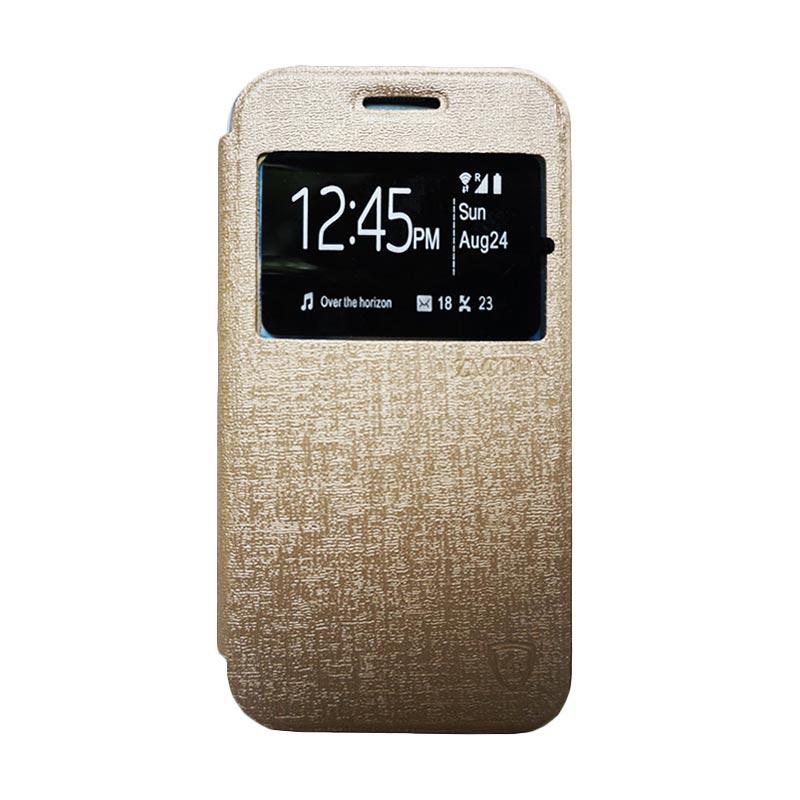 jual zagbox flip cover casing for sony xperia m5 gold jual zagbox flip cover casing for sony xperia m5 gold