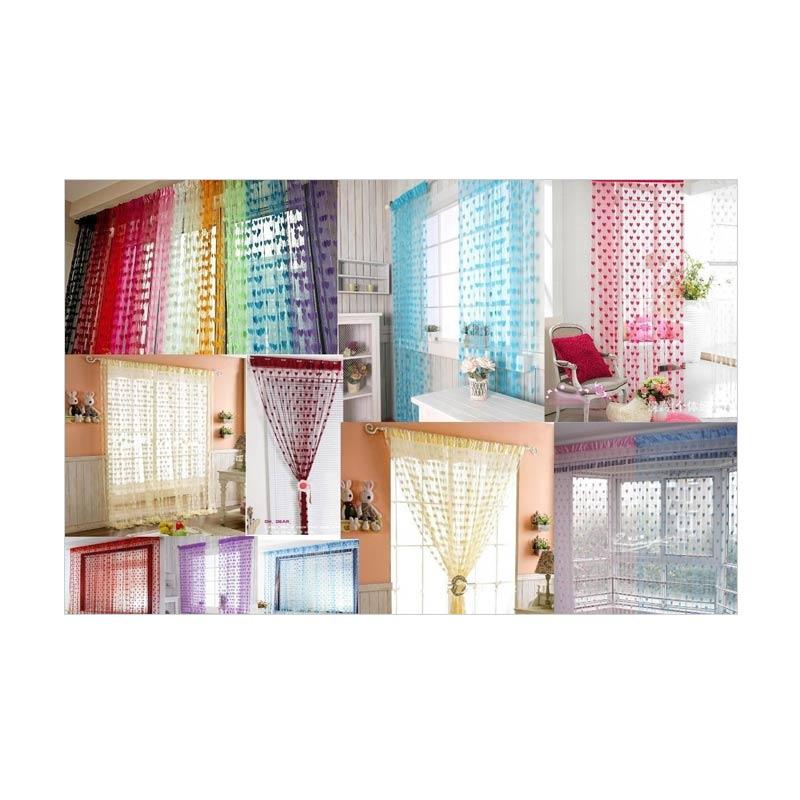Jual Aimons Motif Love Tirai Benang - Biru Online Agustus