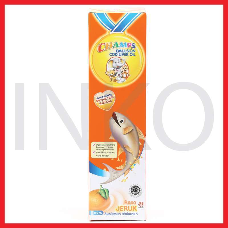 Jual CHAMPS EMULSION COD LIVER OIL RASA JERUK MEMELIHARA KESEHATAN